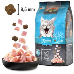 LEONARDO KITTEN WITH EXTRA FRESH POULTRY 7.5KG - SAUSĀ BARĪBA KAĶĒNIEM AR VISTAS GAĻU