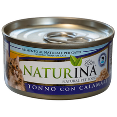 NATURINA ELITE WET TUNA WITH SQUIDS 70G - КОНСЕРВЫ ДЛЯ КОШЕК (ТУНЕЦ С КАЛЬМАРАМИ)