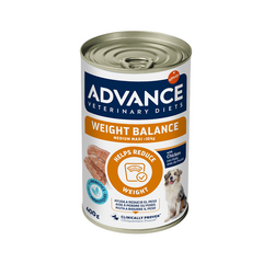 ADVANCE VETERINARY DIET DOG WEIGHT BALANCE MEDIUM/MAXI 400G - КОНСЕРВЫ ДЛЯ СОБАК СРЕДНИХ И КРУПНЫХ ПОРОД ДЛЯ КОНТРОЛЯ ВЕСА