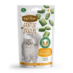 CatFest Dental хрустящие подушечки с курицей 30г