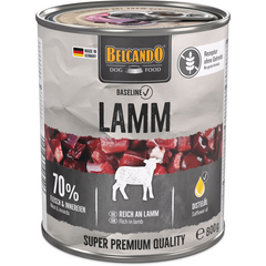 BELCANDO BASELINE WITH LAMB 800GR - SUŅU KONSERVI AR JĒRU BEZ GRAUDIEM