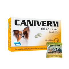Bioveta Caniverm 0.175g attārpošanas līdzeklis kaķiem un suņiem 1gb