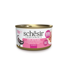 Schesir Cat Tuna with ham in broth 70g - Tuncis ar šķiņķi buljonā
