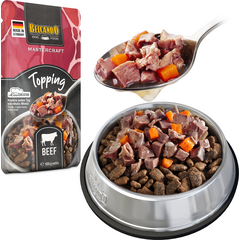 BELCANDO MASTERCRAFT TOPPING BEEF WITH CARROTS 100G - KONSERVI SUŅIEM