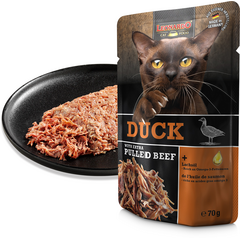 LEONARDO mitrā barība kaķiem ar pīles gaļu un plucinātu liellopu gaļu 70 g