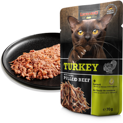 LEONARDO влажный корм для кошек с индейкой и рублёной говядиной 70 г
