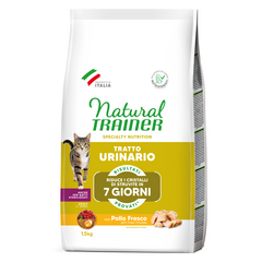 NATURAL TRAINER CAT URINARY WITH CHICKEN 1.5 KG - pilnvērtīga diētiska barība pieaugušiem kaķiem