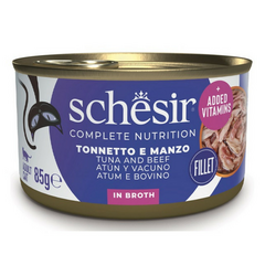 SCHESIR Cat Tuna with Beef Fillets 85g - tuncis un liellopa fileja želejā