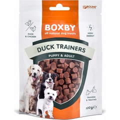 BOXBY DUCK TRAINERS 100g - дополнительный корм для щенков и взрослых собак, кусочки утиного мяса.