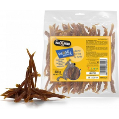 HAU & MIAU soft duck strips, 500 g - papildbarība suņiem, kaltēti pīles gaļas strēmeles