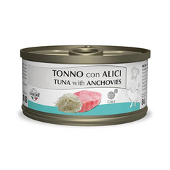 Chef 80gr Cat Tuna with Anchovies - konservi pieaugušiem kaķiem, ar tunci un anšoviem.