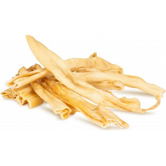 HAU & MIAU dog treat - rabbit skin strips, approx. 20–25 cm, 1 kg - papildbarība suņiem, kaltētas truša ādas strēmelītes