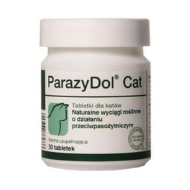 Minerālu papildbarība kaķiem Dolfos Dolvit ParazyDol Cat 30 tab - натуральная дегельминтация кошек