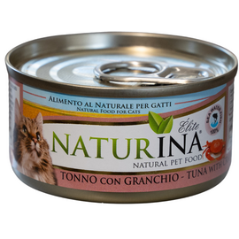 NATURINA ELITE WET TUNA WITH CRAB 70G - KONSERVI KAĶIEM (TUNCIS AR KRABI)