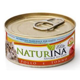 NATURINA ELITE WET CHICKEN WITH TUNA 70G - KONSERVI KAĶIEM (VISTA AR TUNCI)