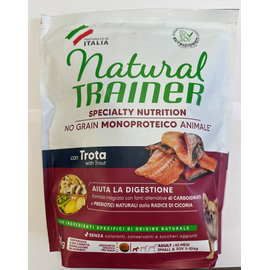 NATURAL TRAINER DOG NO GRAIN ADULT SMALL&TOY TROUT 800GR - pilnvērtīga un sabalansēta barība pieaugušiem maza izmēra suņiem