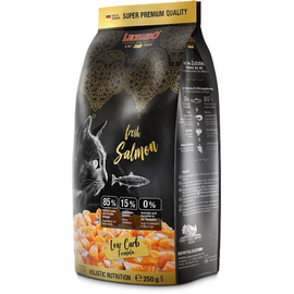 LEONARDO ADULT FRESH SALMON 250G - BEZGRAUDU SAUSĀ BARĪBA KAĶIEM AR LASI