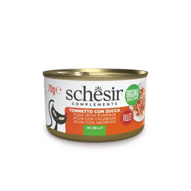 Schesir Cat Tuna with pumpkin in broth 70g - Tuncis ar ķirbi buljonā