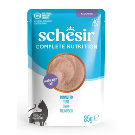Schesir Cat Tuna In Mousse 85g - pilnvērtīgā barība - tunča uzputenis