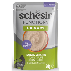 Schesir Cat Functions Mousse Urinary 70g - pilnvērtīgā barība - uzputenis kaķiem urīnceļu veselībai