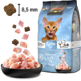 LEONARDO KITTEN GF 7.5KG - BEZGRAUDU BARĪBA KAĶĒNIEM UN BAROJOŠAM, DRŪSNĀM KAĶIENEM