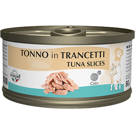 Chef 80gr Cat Tuna slices - mitrā papildbarība pieaugušiem kaķiem, konservi ar tunci
