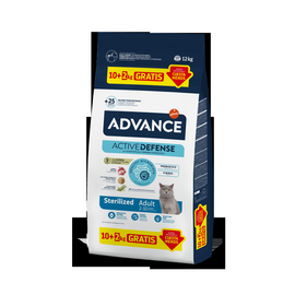 ADVANCE CAT ADULT STERILIZED TURKEY 10+2 KG - PILNVĒRTĪGA BARĪBA PIEAUGUŠIEM STERILIZĒTIEM KAĶIEM