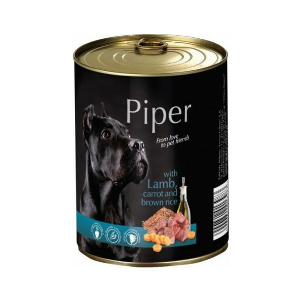 PIPER LAMB, CARROT AND BRAUN RICE 400G - Konservēta barība suņiem