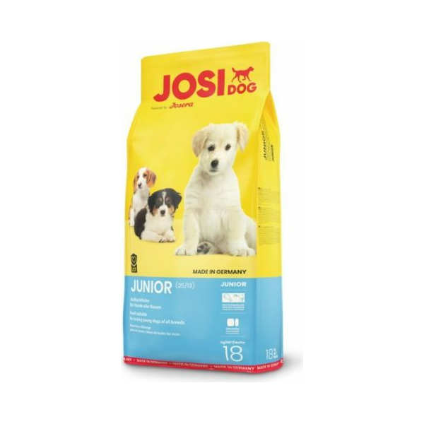 Josera JosiDog Junior 15kg - Visu šķirņu kucēniem (mājputns un kukurūza)