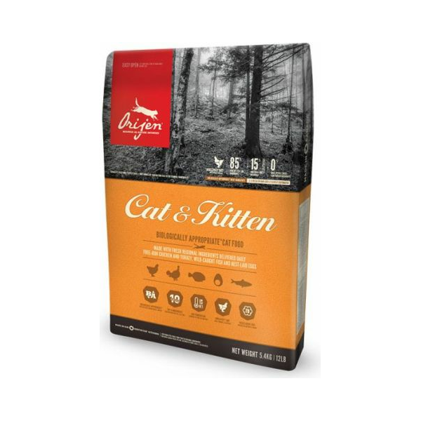 Orijen Original Cat (Cat & Kitten)1.8kg - Visiem dzīvas posmiem (vista, tītars un zivs)