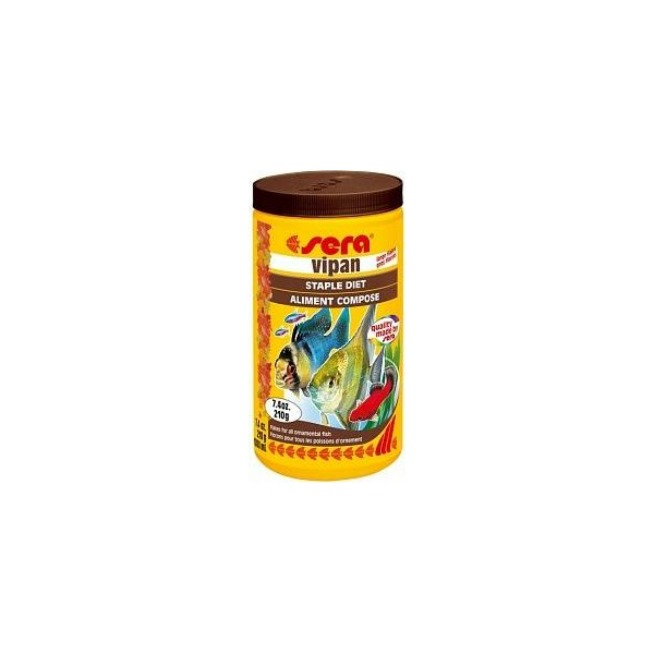 SERA Vipan Nature 1000ml/210g - barība dekoratīvajām zivīm - pārslas