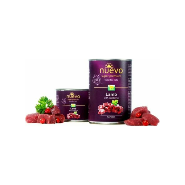Nuevo Cat Senior Lamb & Cranberries 400g - Senioru kaķiem  ar jēru un dzērvenēm