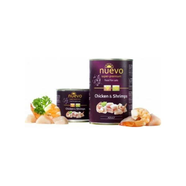 Nuevo Adult Chicken&Shrimps 400g - Ar vistu un garnelēm