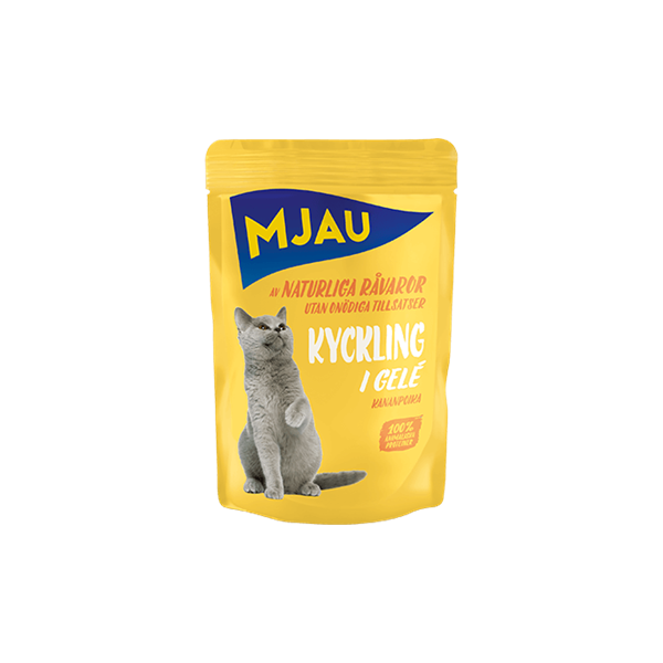 Bozita Mjau Chicken 85g - Sulīgi želejas gabaliņi ar vistas gaļu