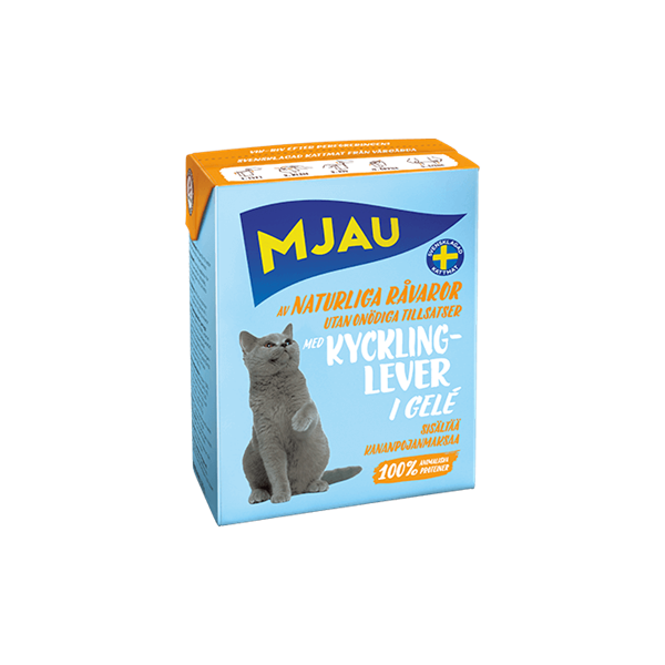 Bozita Mjau Chicken Liver 380g - Sulīgi gabaliņi želejā ar vistu aknas