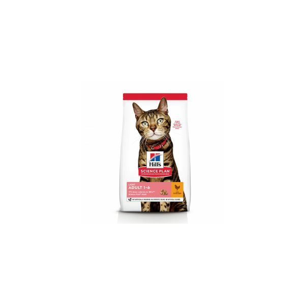 HILL'S CAT LIGHT ADULT CHICKEN 10kg - atvieglota sausā barība ar vistu kaķiem
