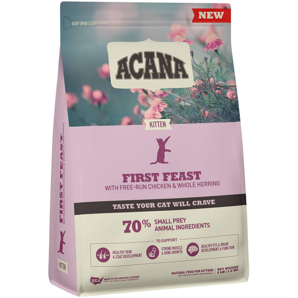 Acana First Feast 1.8kg - Kaķēniem ar vistu un siļķi