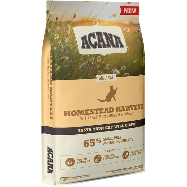 Acana Homestead Harvest Cat 4.5kg - Telpās dzīvojošiem kaķiem ar vistu un tītaru