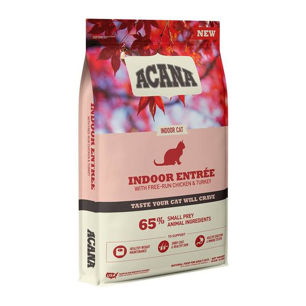 Acana Indoor Entreet Sterilized Cat 4.5kg - Telpās dzīvojošiem sterilizētiem kaķiem ar vistu un tītaru