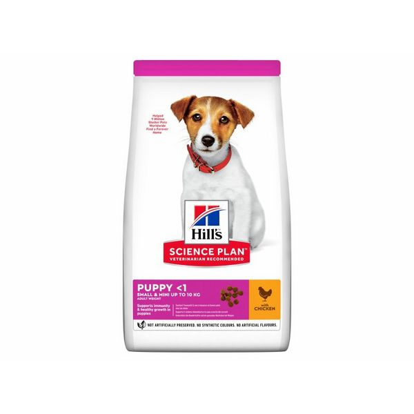 HILL'S DOG PUPPY SMALL CHICKEN 3 KG - sausā barība ar vistu kucēniem