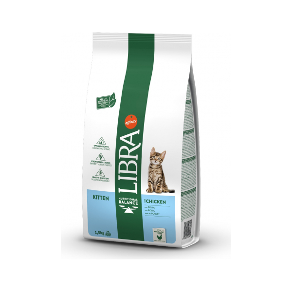 LIBRA CAT KITTEN 1,5KG - КAĶĒNIEM NO 2 LĪDZ 12 MENEŠIEM (VISTA UN RĪSI)