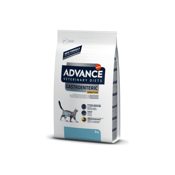 ADVANCE VET CAT GASTROENTERIC SENSITIVE 8KG - Pieaugušiem kaķiem gremošanas trakta veselībai