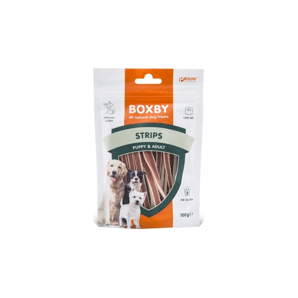 BOXBY STRIPS FOR DOGS 100G -  СЭНДВИЧИ ДЛЯ ЩЕНКОВ И ВЗРОСЛЫХ