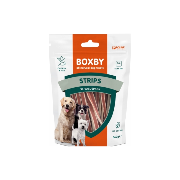 BOXBY STRIPS FOR DOGS 360G - STRĒMELĪTES KUCĒNIEM UN PIEAUGUŠIEM (VISTA UN ZIVIS)