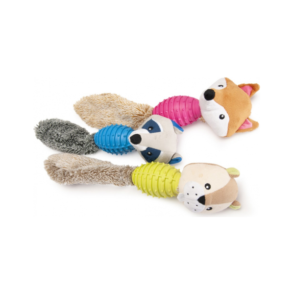 Rotaļlieta suņiem - Pliša mantiņa ar termoplasta gumijas bumbu 35cm