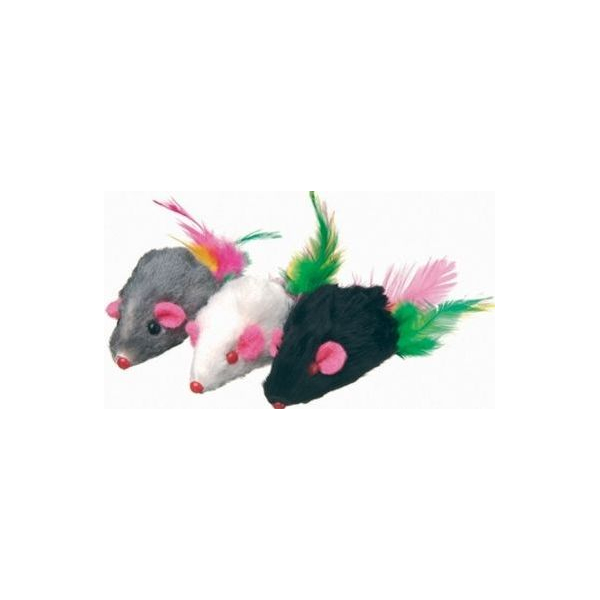 Rotaļlieta kaķiem - Pele ar spalvu