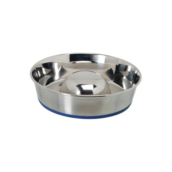 Kucēnu bļoda nerūsējošā tērauda neslīdoša "Sombrero" 28cm/2,20L