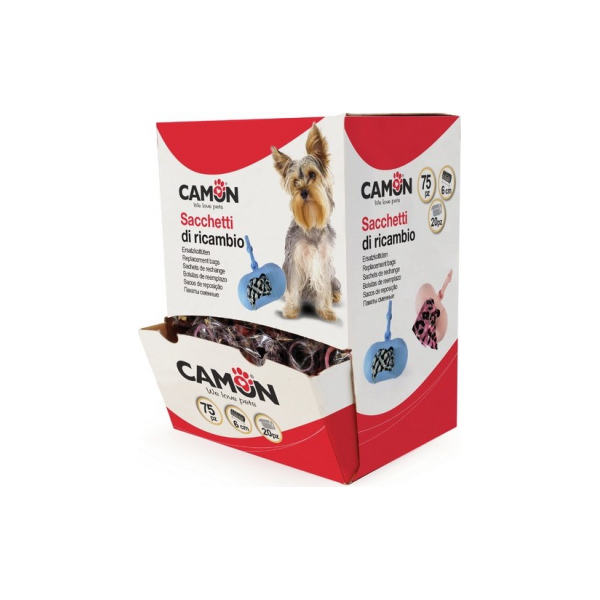 Stends ar maisiņiem izkārnījumu savākšanai  ar 75gb. rullīšiem