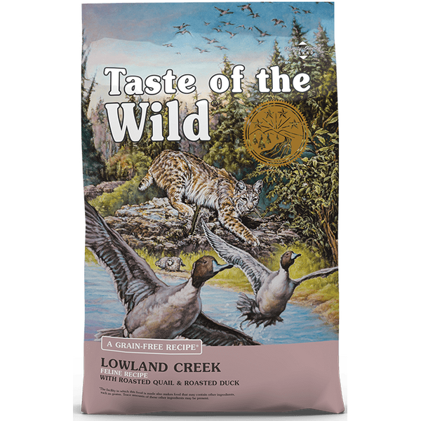 TOW Taste Of The Wild Lowland Creek Feline Recipe™ 2kg - Bezgraudu pilnvērtīga sausā barība ar paipalas un pīles gaļu