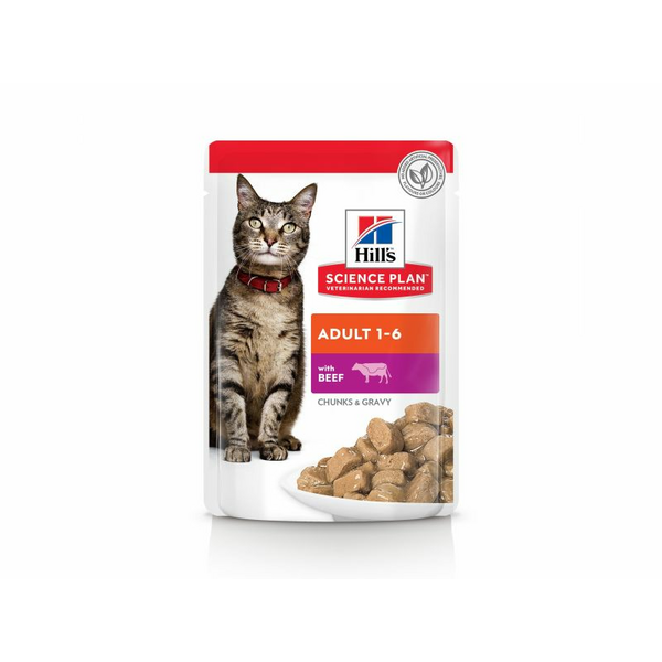 HILL'S CAT ADULT BEEF 85g - konservi pieaugušiem kaķiem ar liellopu